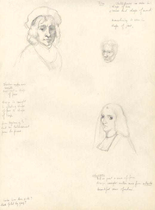 Frances Watt - Mid 20th Century Graphite Drawing, Sketches at National Gallery