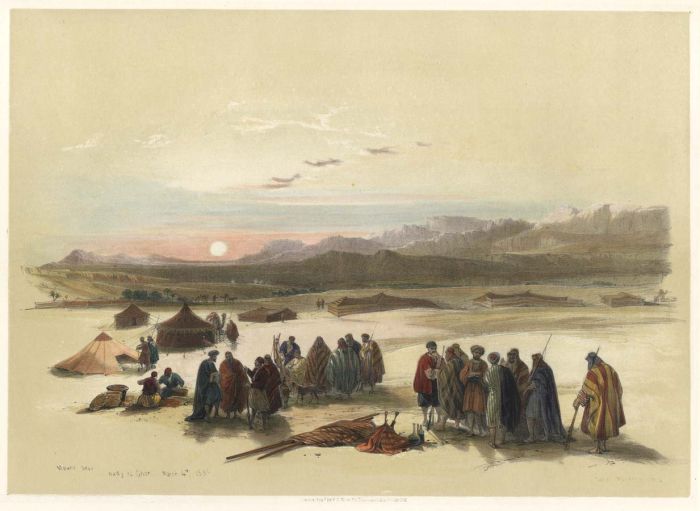 Louis Haghe after David Roberts - 1842 Lithograph, Mount Seir Wady el Ghor