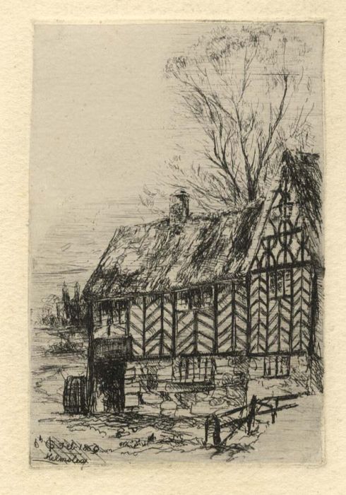 Charles James Spence - 1869 Etching, Helmsley