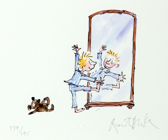Quentin Blake - 2005 Giclee, Framed Signed Limited Edition, Simpkin Twice
