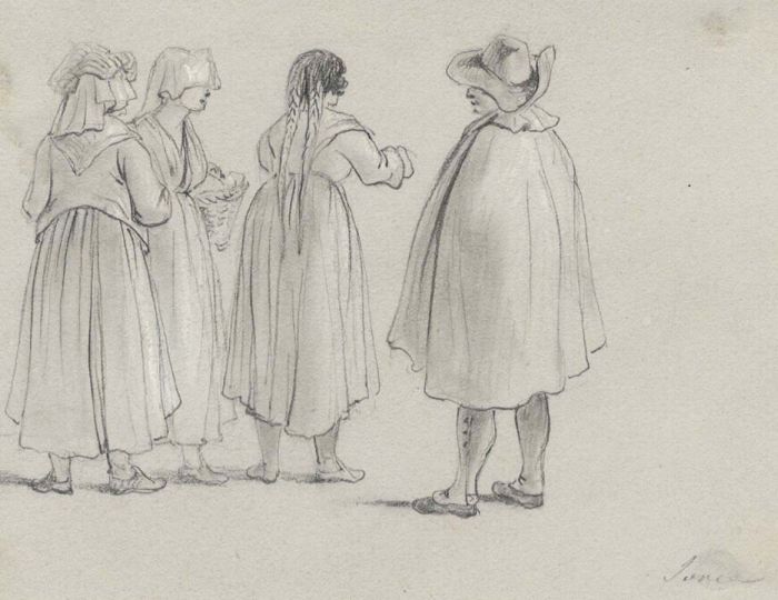 19th Century Graphite Drawing