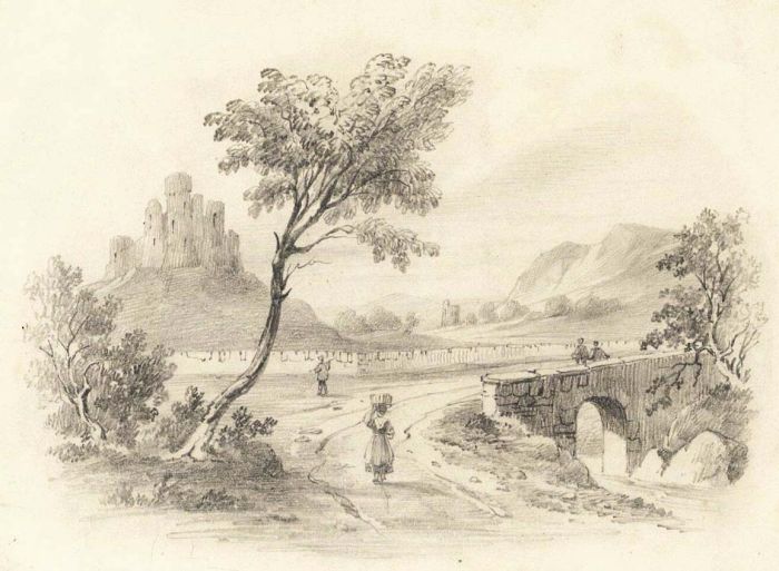 19th Century Graphite Drawing
