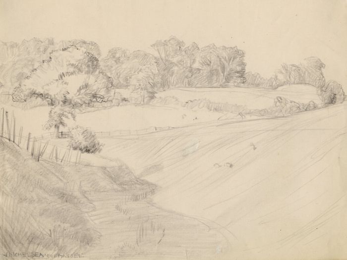 Frank Lewis Emanuel - Early 20th Century Graphite Drawing, Winchelsea Sussex