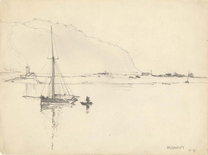 Frank Lewis Emanuel - Early 20th Century Graphite Drawing, Deganwy