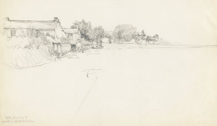 Frank Lewis Emanuel - Early 20th Century Graphite Drawing, Brittany