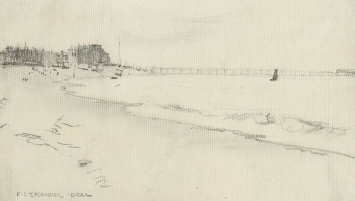 Frank Lewis Emanuel - Early 20th Century Graphite Drawing, Deal