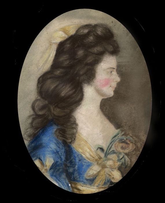 18th Century Pastel - Oval Portrait