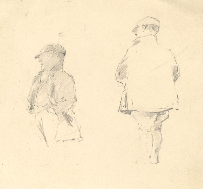 Joseph Harold Swanwick - Early 20th Century Graphite Drawing, Study of Man