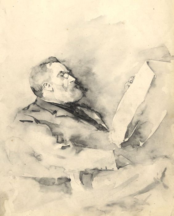 Joseph Harold Swanwick - Early 20th Century Watercolour, Portrait in Washes