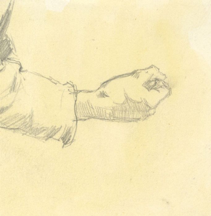 Joseph Harold Swanwick - Early 20th Century Graphite Drawing, Study of Hand