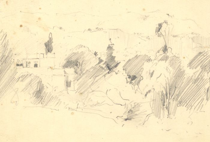 Joseph Harold Swanwick - Early 20th Century Graphite Drawing, Landscape Sketch
