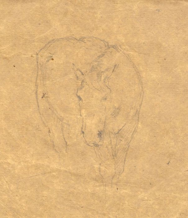 Joseph Harold Swanwick - Early 20th Century Graphite Drawing, Horse
