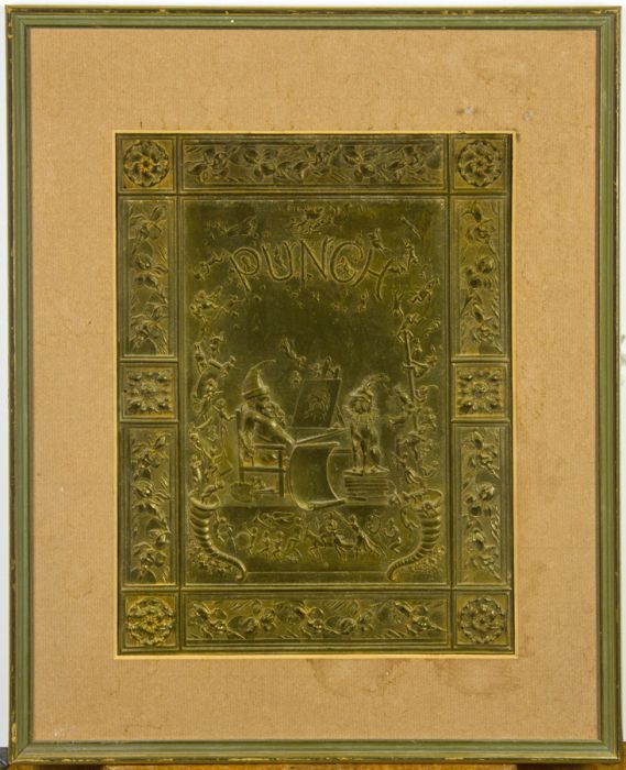 Punch Magazine - Antique Copper Plated Plaque, Framed