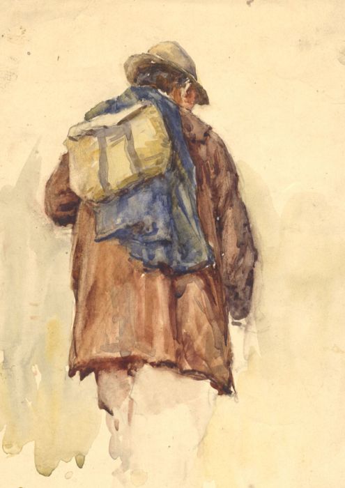 Joseph Harold Swanwick - Early 20th Century Watercolour, Travelling Man