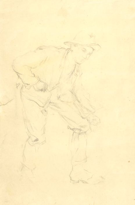 Joseph Harold Swanwick - Early 20th Century Graphite Drawing, Farm Hand