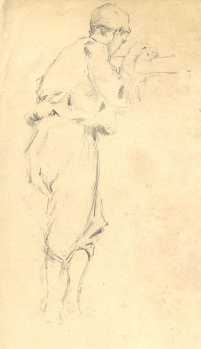 Joseph Harold Swanwick - Early 20th Century Graphite Drawing, Cattle Boy