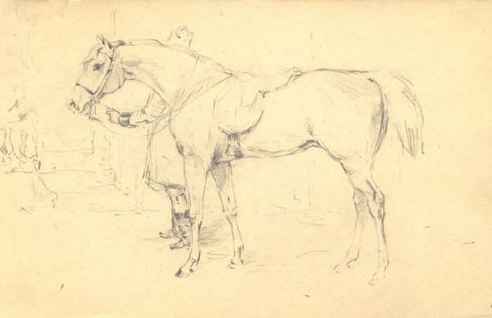 Joseph Harold Swanwick - Early 20th Century Graphite Drawing, Horse