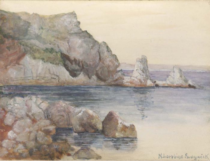 Mary Josephine Sedgwick - 19th Century Watercolour, Anstey's Cove, Torquay