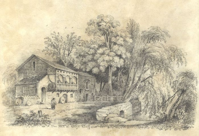 Fine 19th Century Graphite Drawing - Guys Cliff, Warwickshire