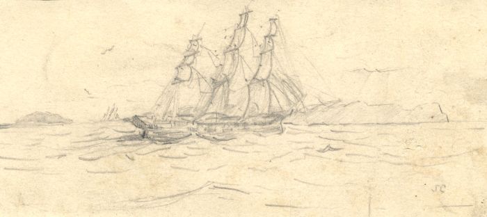 S.C. - 19th Century Graphite Drawing