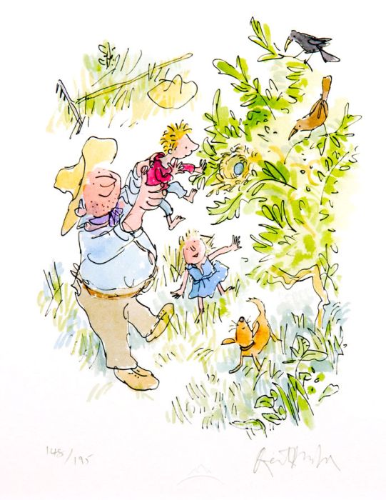 Quentin Blake - 2005 Giclee, Framed Signed Limited Edition, E is for Egg