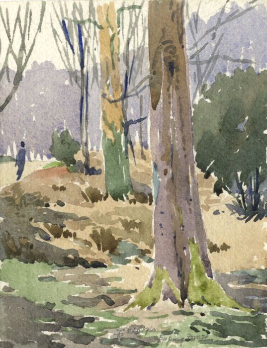 Thomas Rayson - 1960 Watercolour, Epping Forest, Essex