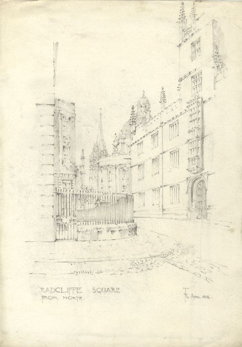 Thomas Rayson - 1912 Graphite Drawing, Radcliffe Square, Oxford