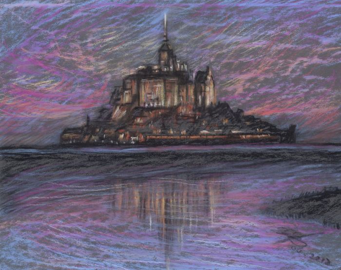 2012 Pastel - St Michael's Mount, Cornwall