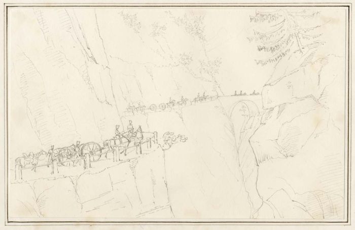 Lord Francis Leveson-Gower - Early 19th Century Graphite Drawing, Cavalry