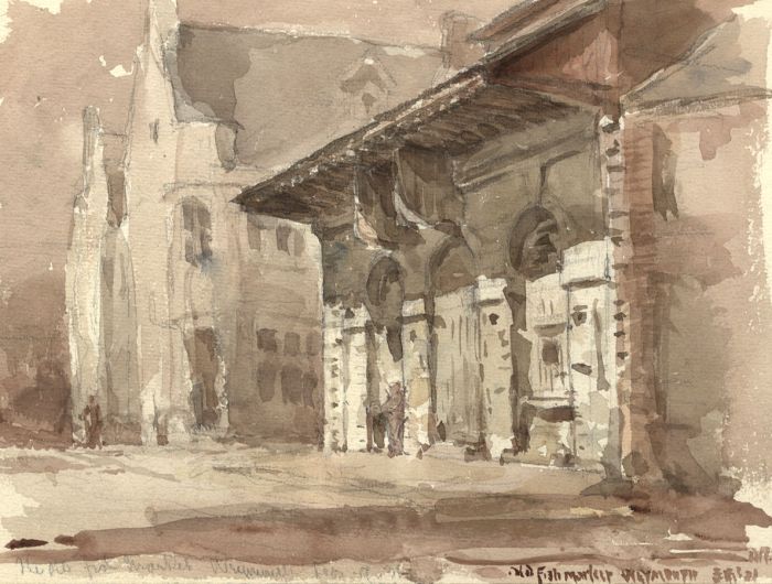 Good Early 20th Century Watercolour - Old Fishmarket, Weymouth