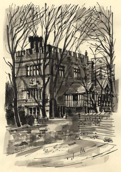 Paul Sharp - Monochrome 1964 Watercolour, Ashworth Museum, Turton Lancashire