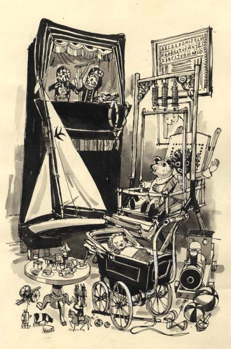 Paul Sharp - Monochrome 1964 Watercolour, The Museum of Childhood, Edinburgh