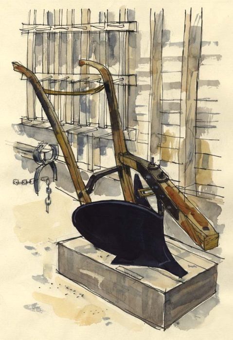 Paul Sharp - 1964 Watercolour, Highlands Folk Museum Kingussie, Invernessshire