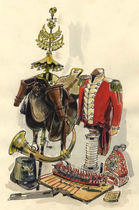 Paul Sharp - 1964 Watercolour, National Army Museum, Camberley, Surrey