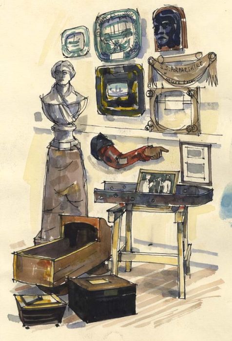Paul Sharp - 1964 Watercolour, Grace Darling Museum, Bamburgh, Northumberland