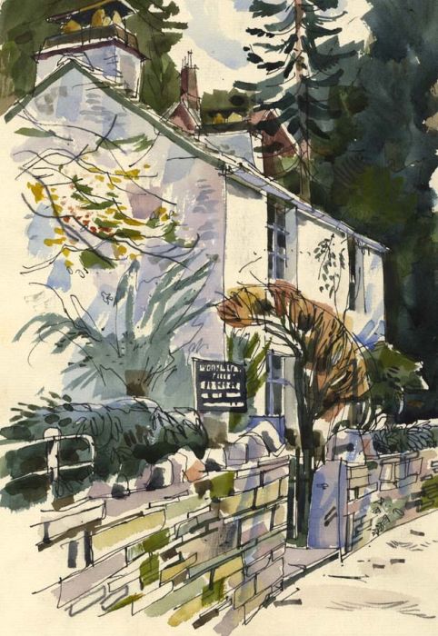 Paul Sharp - 1964 Watercolour, Dove Cottage, Grasmere Wordsworth's Home