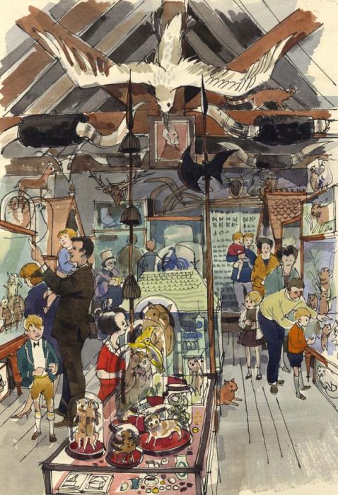 Paul Sharp - 1964 Watercolour, Potter's Museum, Bramber, Sussex