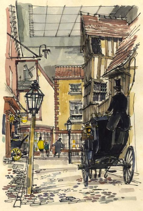 Paul Sharp - 1964 Watercolour, York Castle Museum