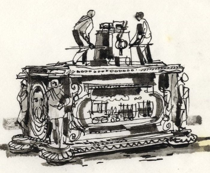 Paul Sharp - 1964 Pen and Ink Drawing, Museum at Viewfield, Dunfermline
