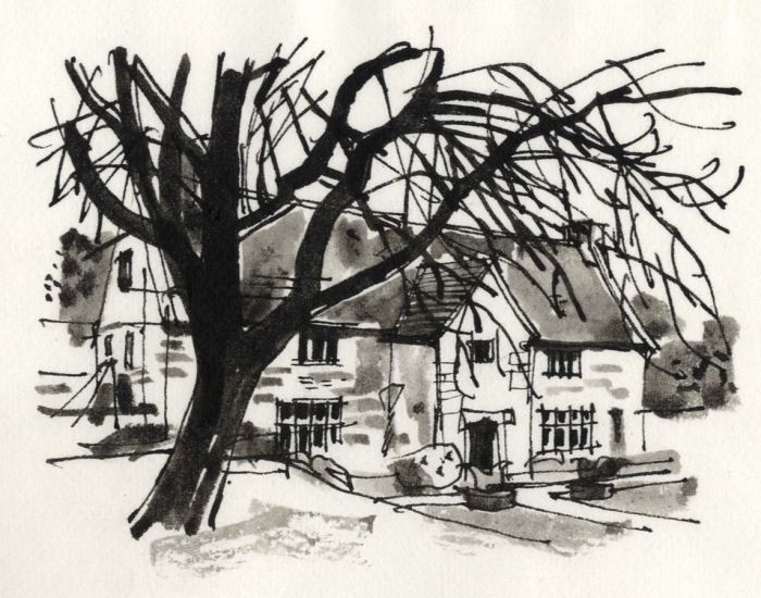 Paul Sharp - 1964 Pen and Ink Drawing, Sulgrave Manor, Northants
