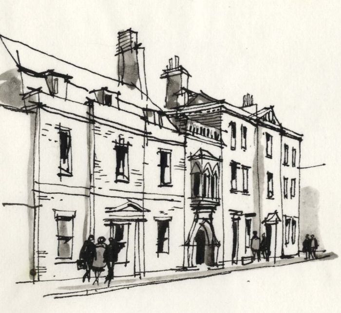 Paul Sharp - 1964 Pen and Ink Drawing, Devizes, Wiltshire