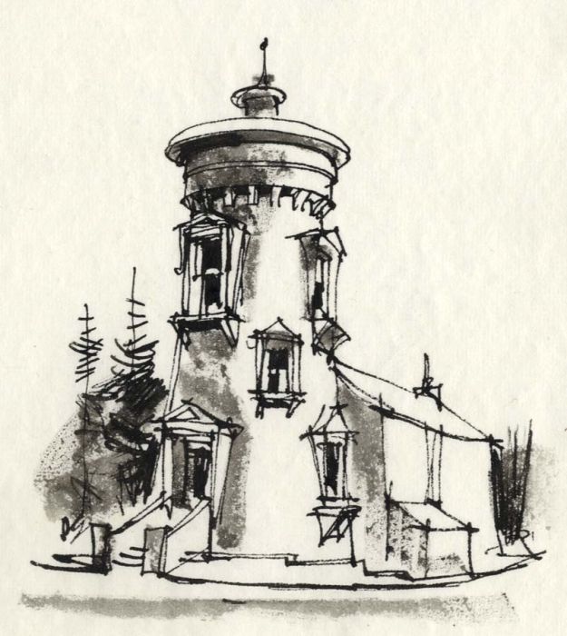 Paul Sharp - 1964 Pen and Ink Drawing