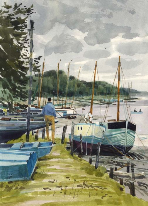 Paul Sharp - 1964 Watercolour, Wootton Creek