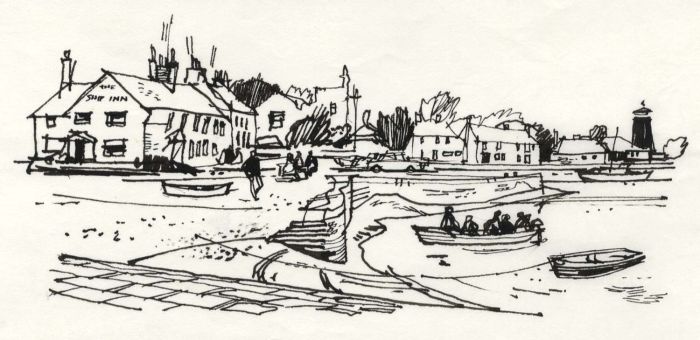 Paul Sharp - 1964 Pen and Ink Drawing, Langstone