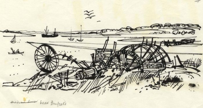 Paul Sharp - 1964 Pen and Ink Drawing, Near Binfield