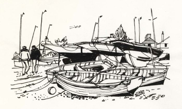 Paul Sharp - 1964 Pen and Ink Drawing, West Itchenor