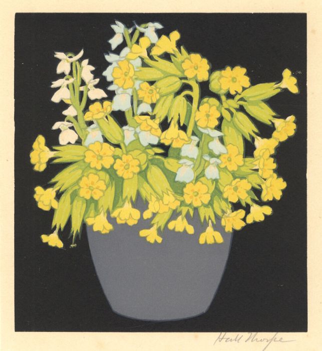 John Hall Thorpe - 1922 Wood Engraving, Cowslips