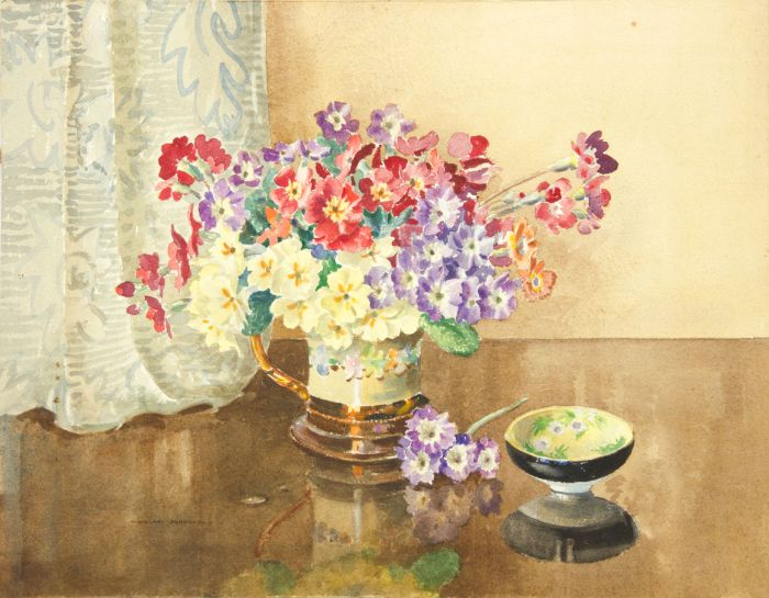 William Johnston RWS (1893-1974) - Early 20th Century Watercolour, Polyanthus