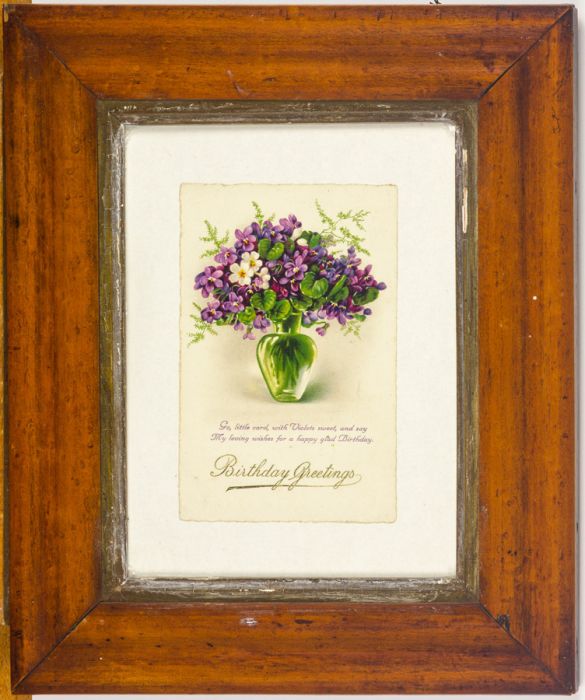19th Century Picture Frame - Antique Birdseye Maple Frame with Glass