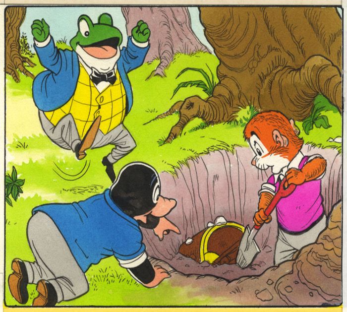 Peter Woolcock - 1983 Gouache, "Wind in the Willows", from "Playhour" Comic